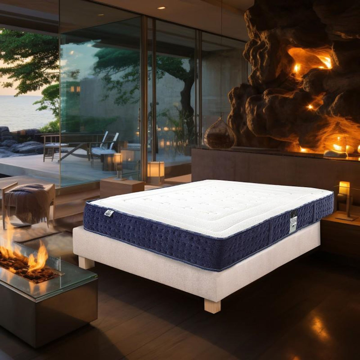 LUXURY LITERIE Ensemble literie mousse, Nuage Ferme, Beige