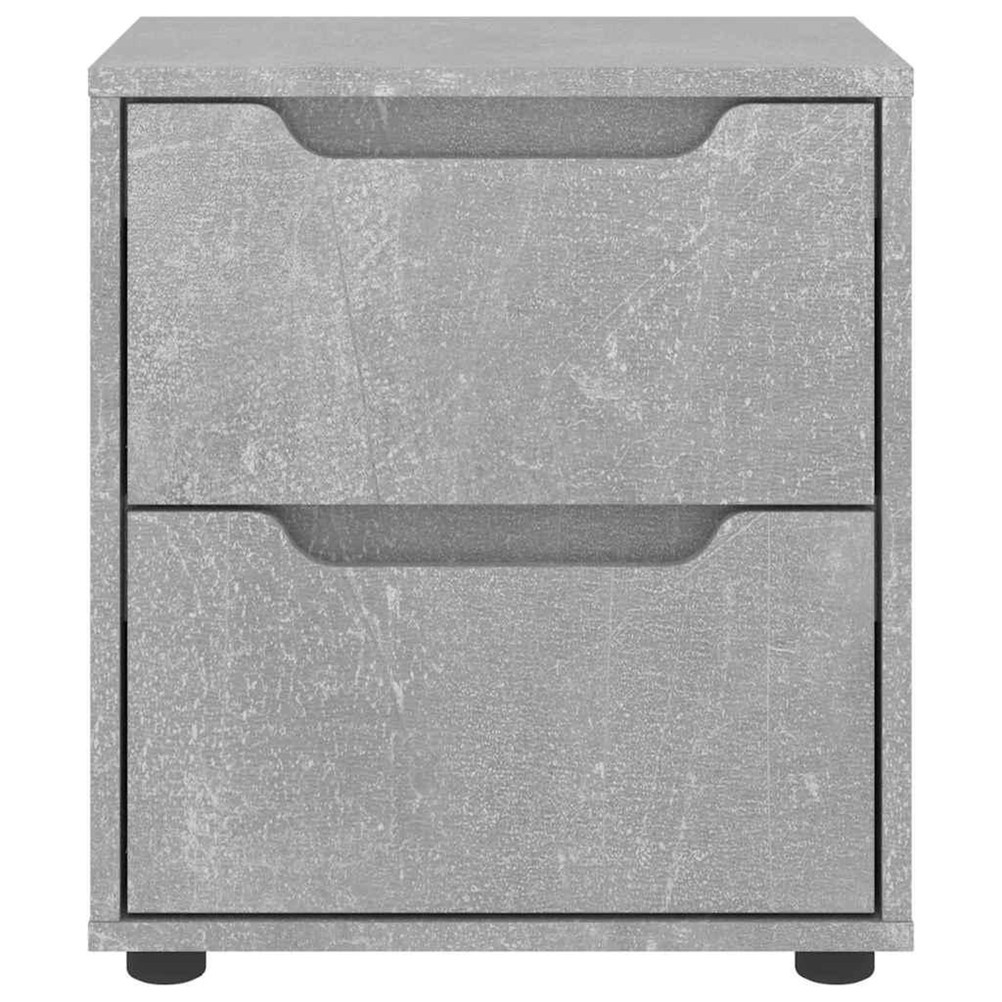 Voir la diapositive 4 : VIDAXL Table de chevet VISNES gris beton 45x40x50 cm bois d'ingenierie