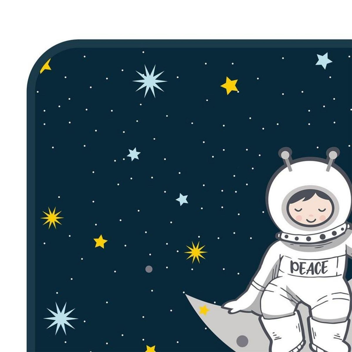 Douceur d'Intérieur Tapis velours 45x75 cm Petit Astronaute