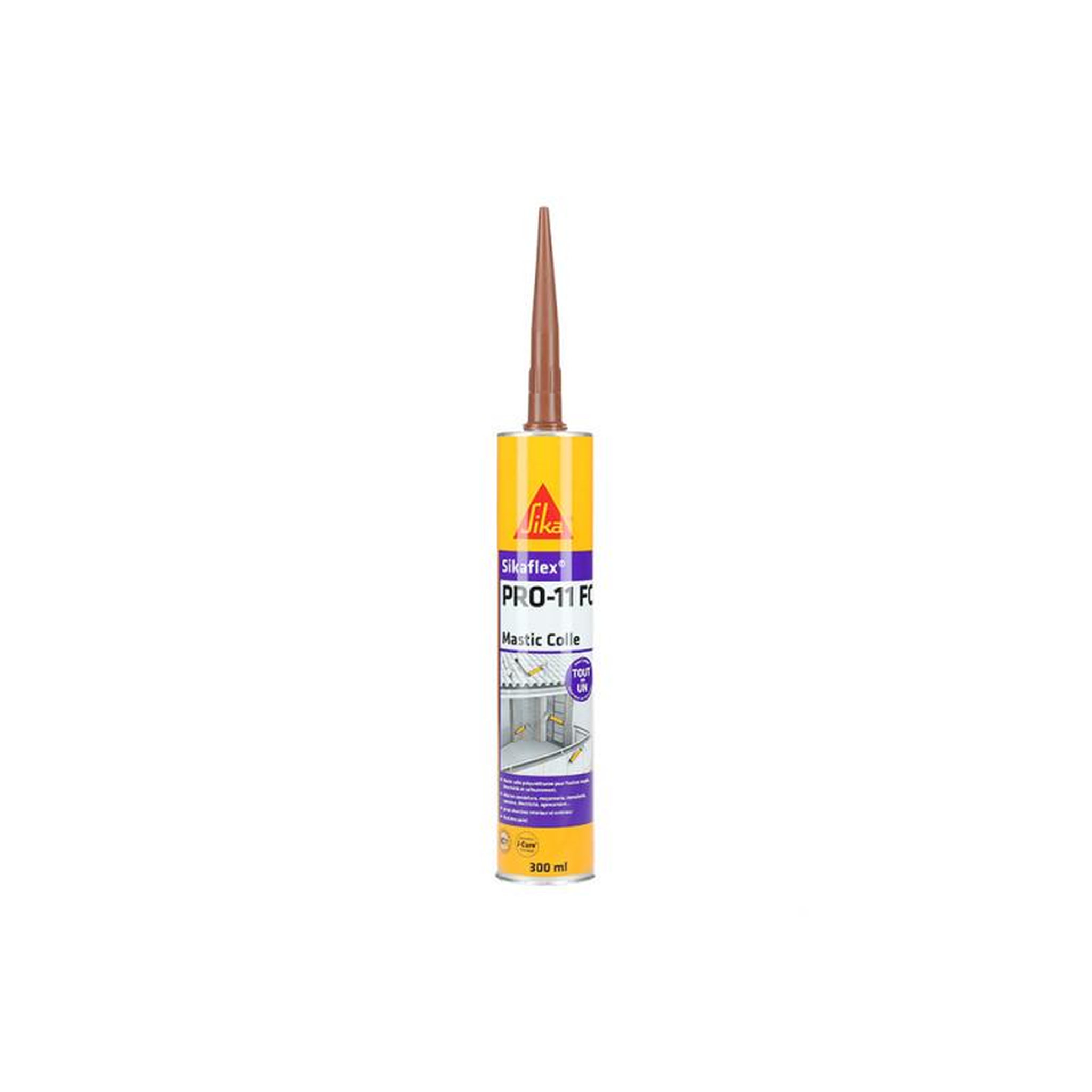 Voir la diapositive 2 : Sika Mastic colle polyuréthane SIKAFLEX PRO 11 FC marron cartouche 300ml SIKA 101402