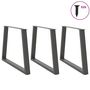 Voir la diapositive 3 : VIDAXL Pieds de table a manger forme de V 3 pcs 90x(72-73,3) cm acier
