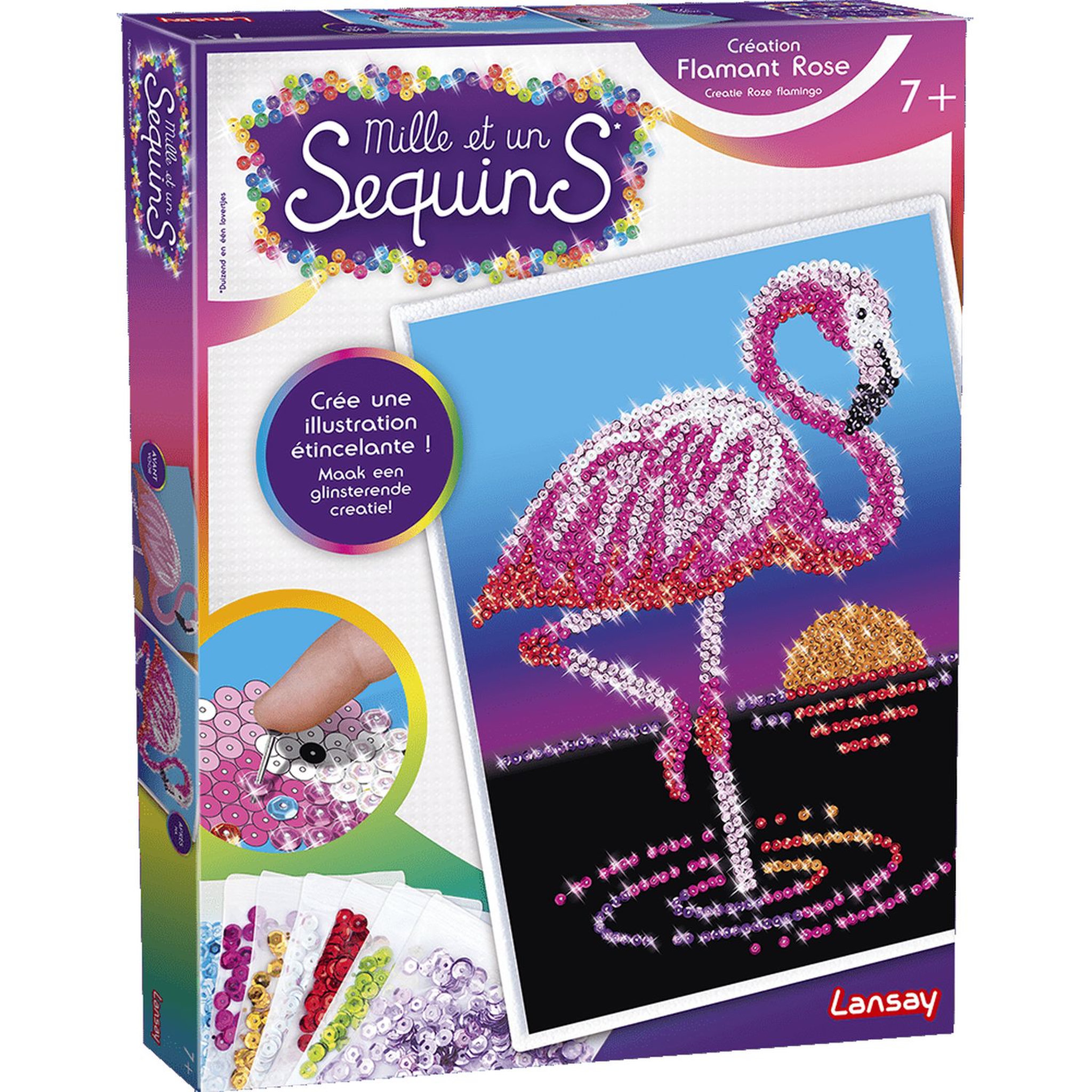 Voir la diapositive 1 : LANSAY Mille et un sequins Flamant rose