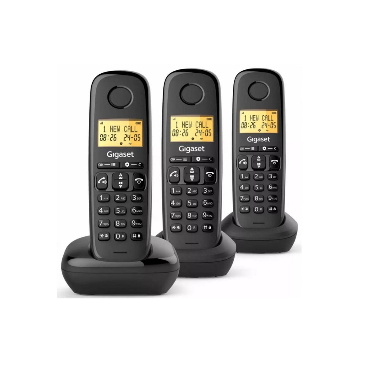 GIGASET Téléphone sans fil noir - BASIC100TRIONOIR