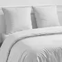FUTURE HOME Taie d'oreiller en coton 57 fils unie blanc 64x64cm