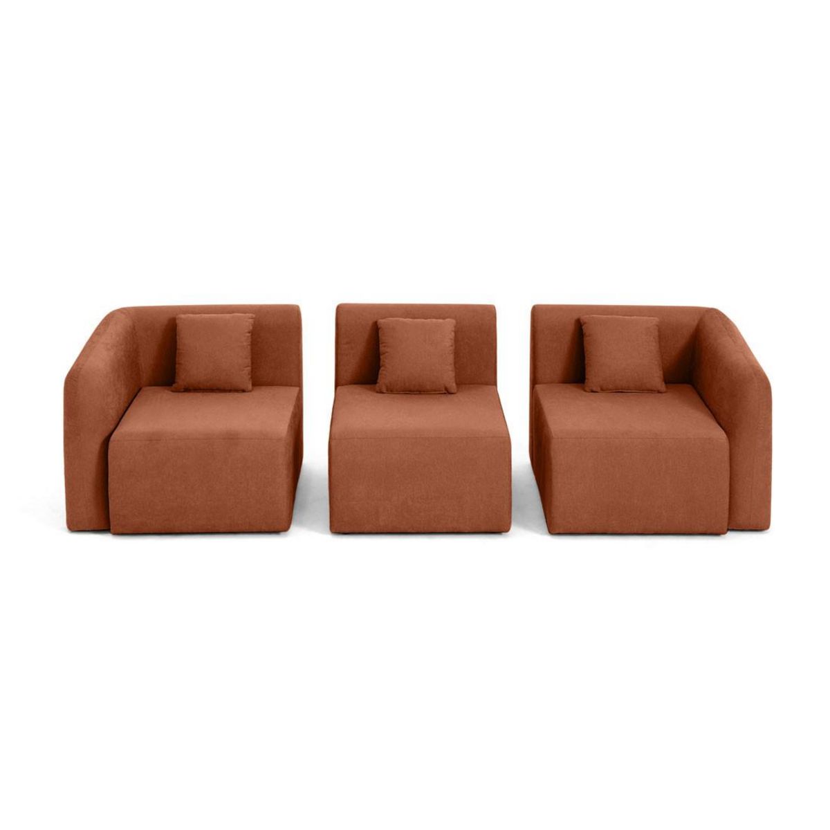 LISA DESIGN Ikare - canapé modulable 3 places - en tissu