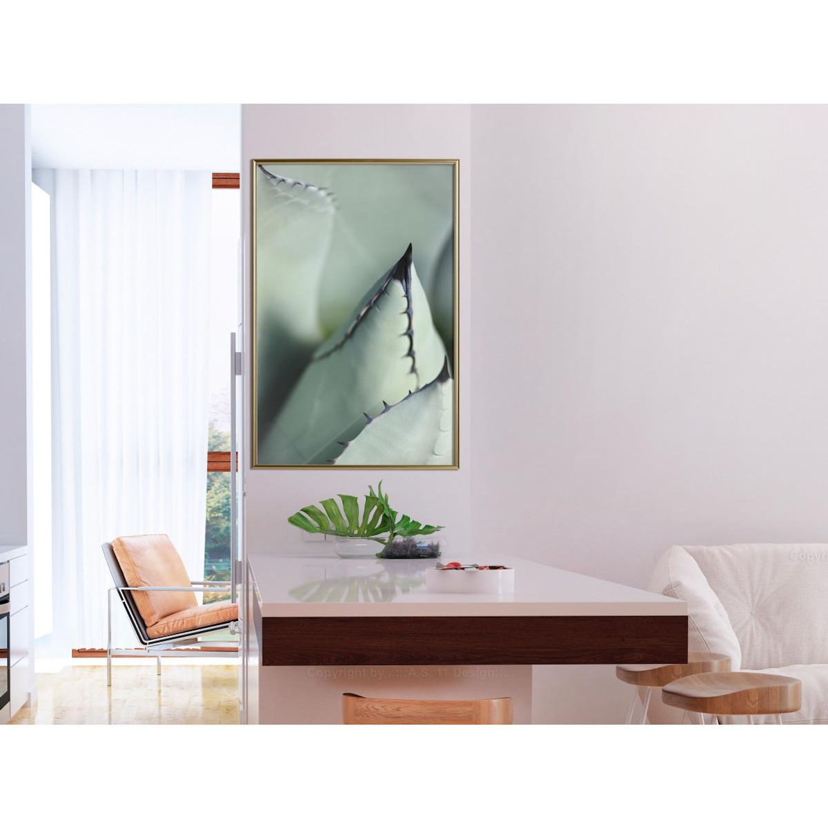 Paris Prix Affiche Murale Encadrée  Young Leaf of Agave