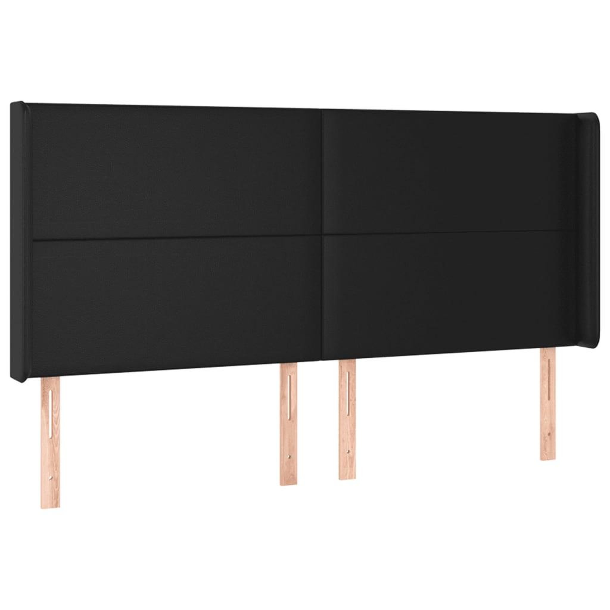 Voir la diapositive 3 : VIDAXL Tete de lit a LED Noir 203x16x118/128 cm Similicuir