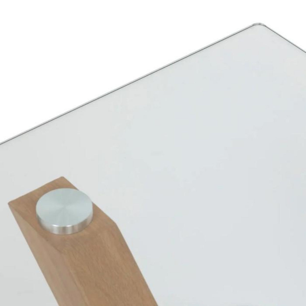 ATMOSPHERA Table à Manger en Verre  Jorel  180cm Transparent & Naturel