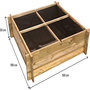Voir la diapositive 2 : Habitat et Jardin Carré potager en bois  Aroma  - 100 x 100 x 30 cm