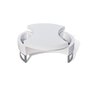 VIDAXL Table basse a forme reglable Haute brillance Blanc