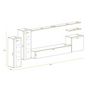 Voir la diapositive 3 : Paris Prix Meuble TV Mural Design  Switch XI  330cm Naturel