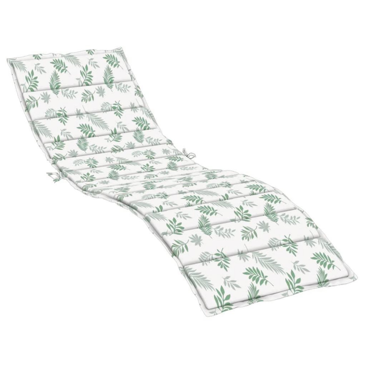 VIDAXL Coussin de chaise longue motif de feuilles tissu oxford