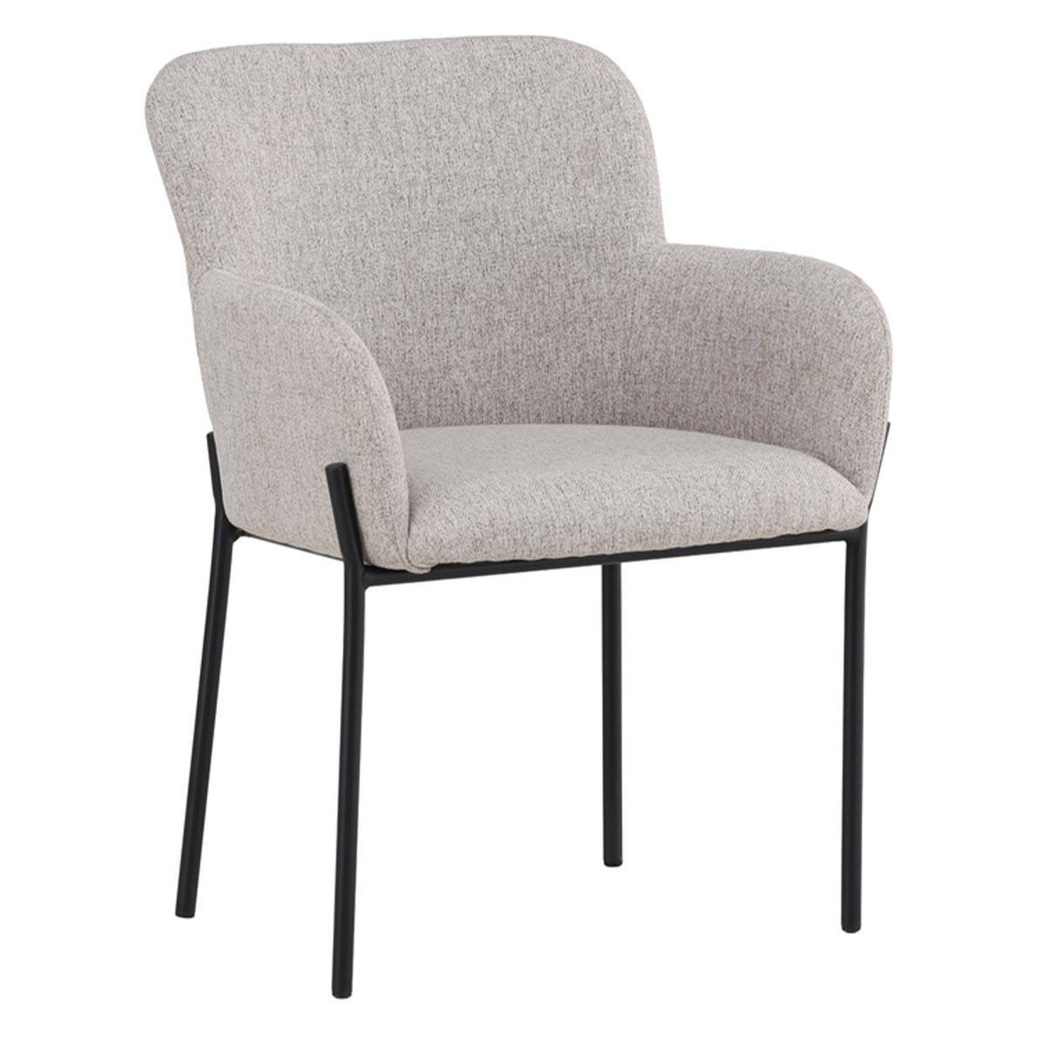 Paris Prix Chaise en tissu effet lin  vätö  81cm beige & noir