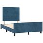 Voir la diapositive 4 : VIDAXL Cadre de lit sans matelas bleu fonce 120x200 cm velours