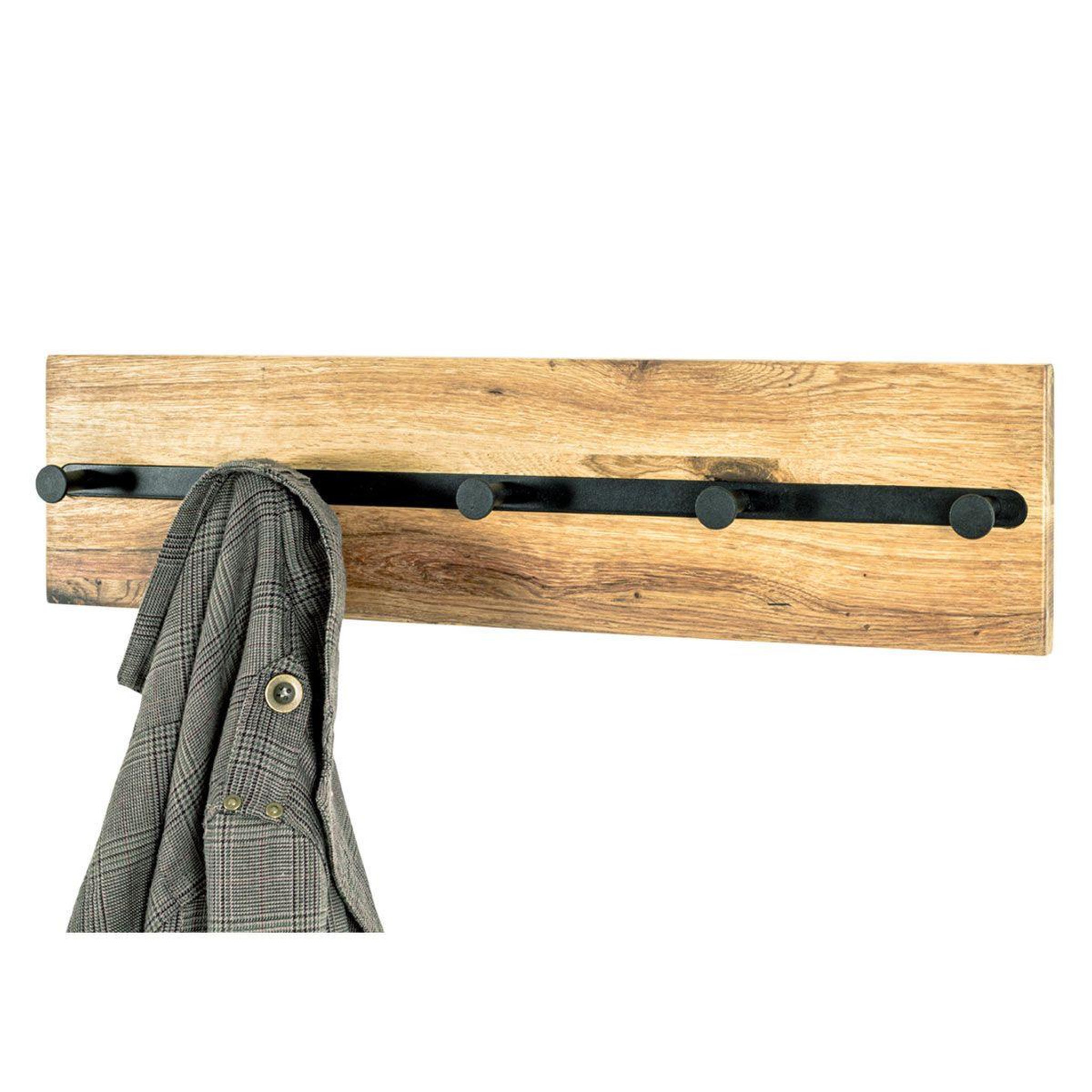 Voir la diapositive 3 : Paris Prix Patère murale 5 crochets  royal oak  60cm naturel