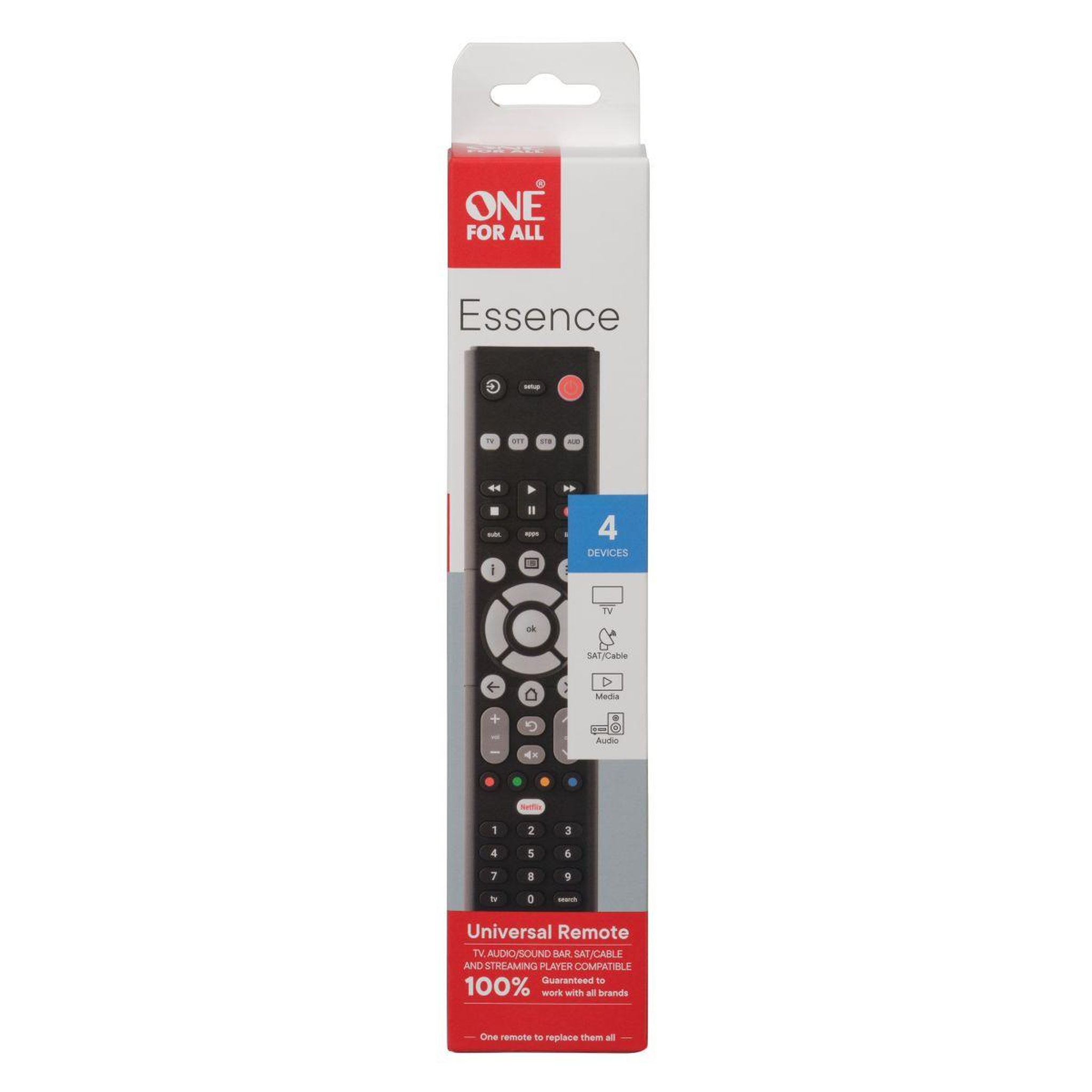 Voir la diapositive 2 : One For All Télécommande Universelle 4en1