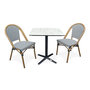 Voir la diapositive 1 : Paris Prix Ensemble Table de Jardin & 2 Chaises  Bistro  70cm Bleu