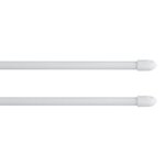 Paris Prix Lot de 2 Tringles Extensibles  Kepa  80-110cm Blanc