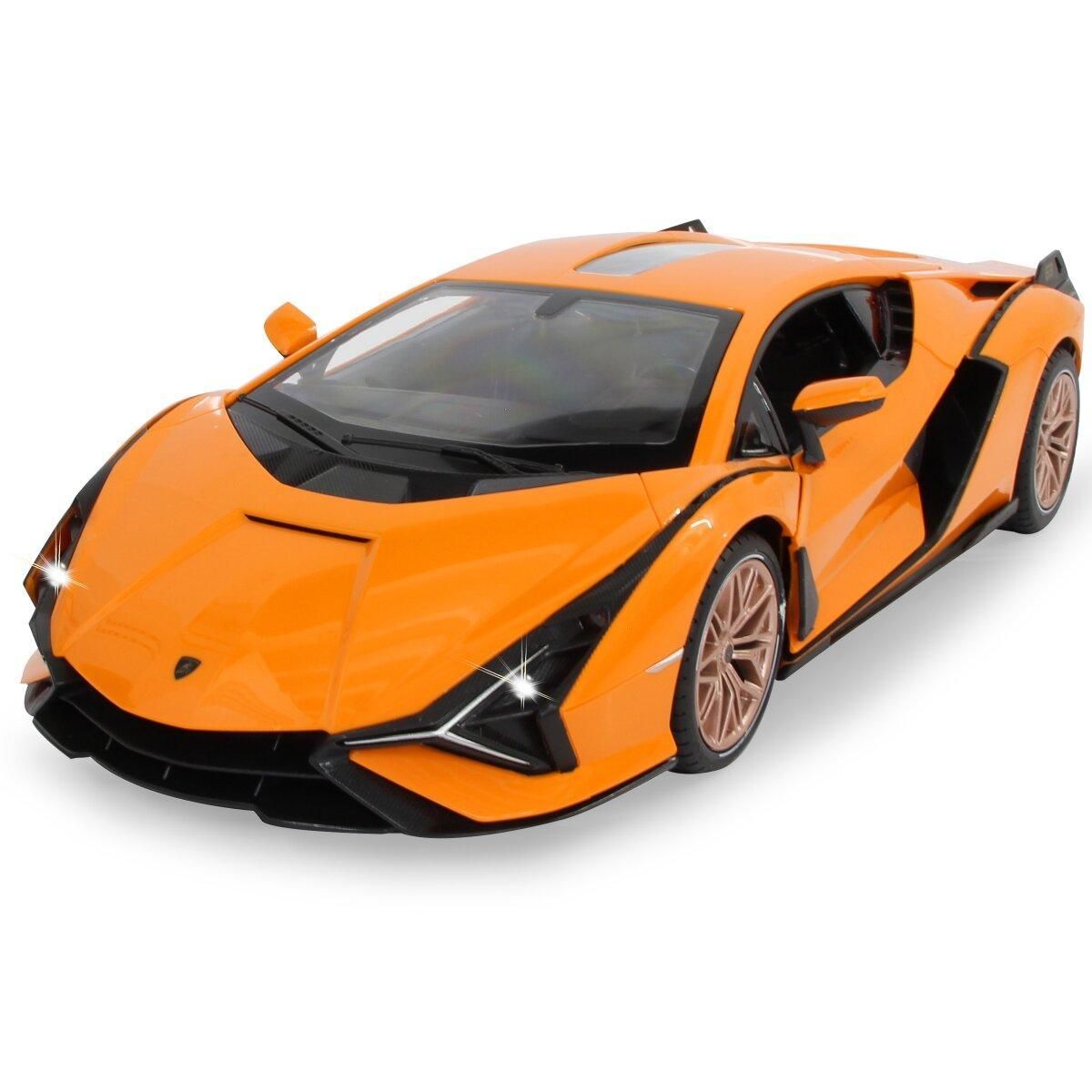 Jamara Voiture télécommandée Lamborghini Sián FKP 37 1:14 orange 2,4GHz Porte manual