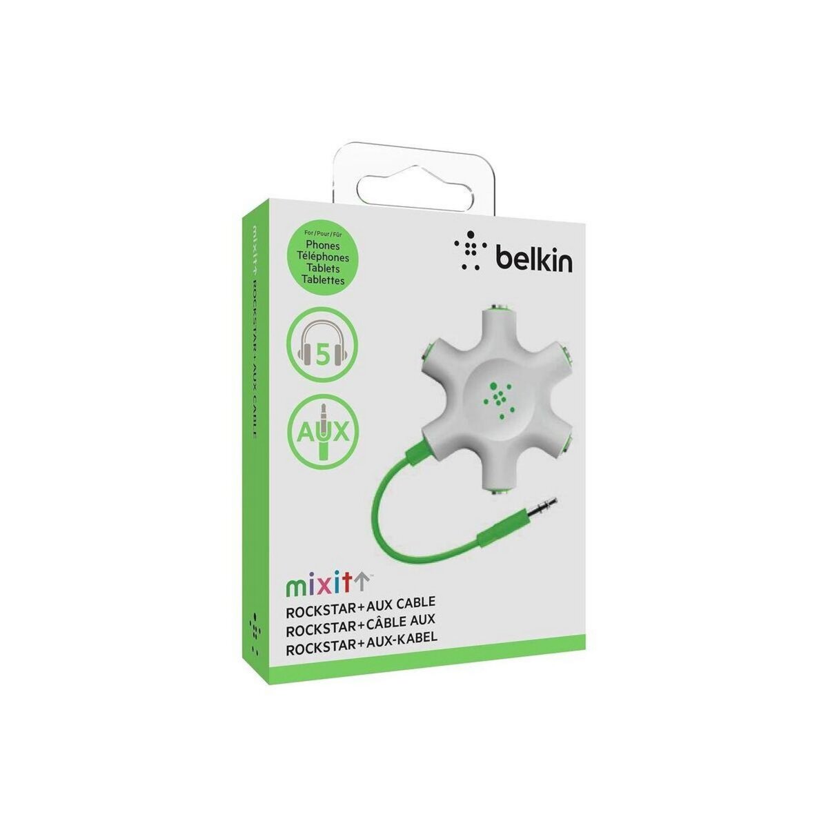 Belkin Dédoubleur audio jack 3.5 mm x5 banc