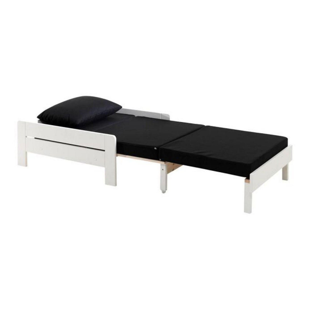 Paris Prix Pack - Lit Mezzanine, Commode & Fauteuil-Lit  Pino II  Blanc