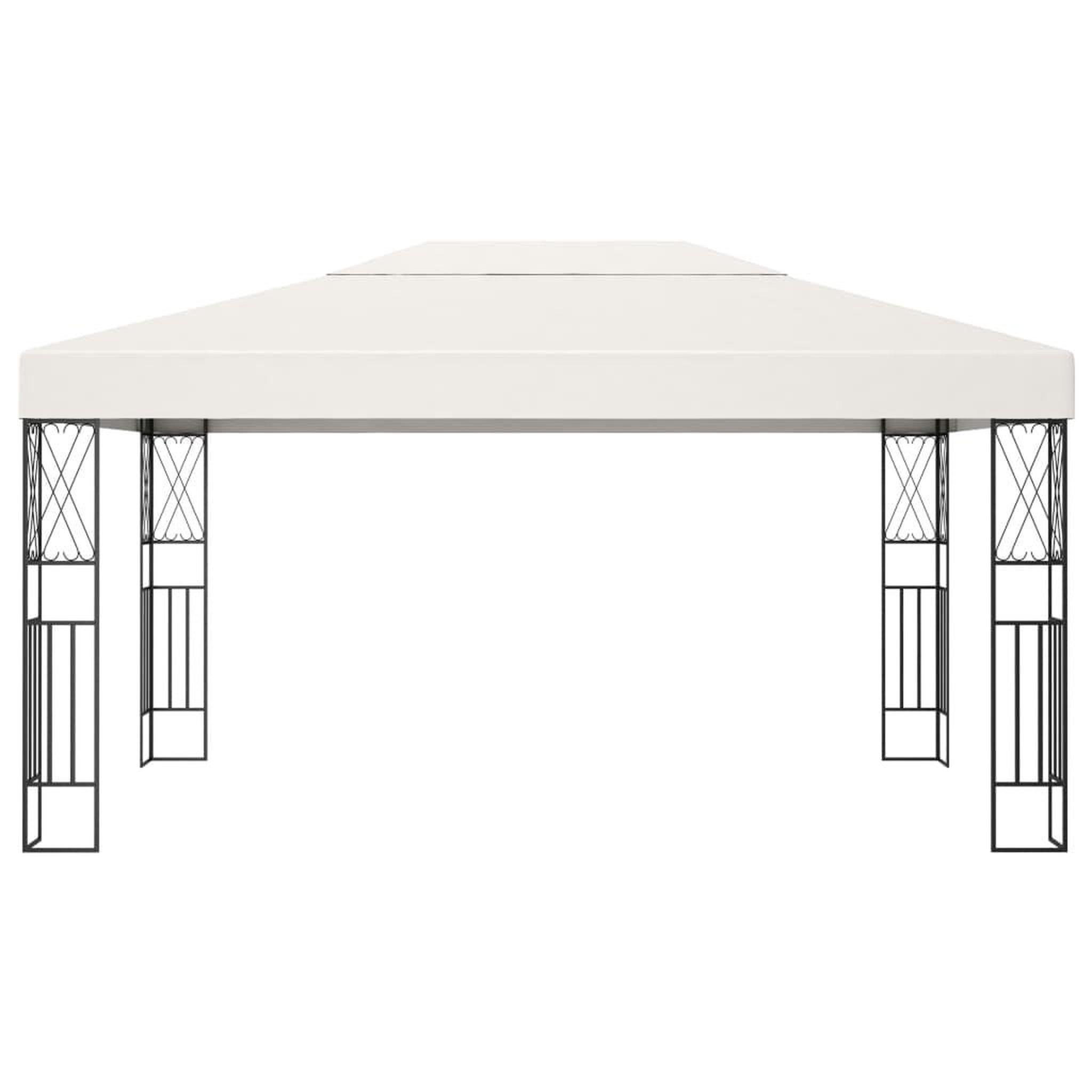 Voir la diapositive 4 : VIDAXL Tonnelle avec guirlande lumineuse a led 3x4 m creme tissu