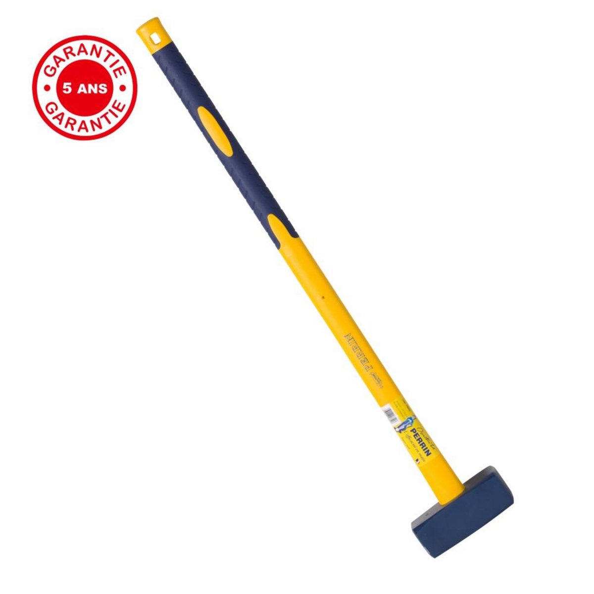 OUTILS PERRIN Masse couple 4 kg manche 0,90m composite tri matière incassable pour le batiment et jardin