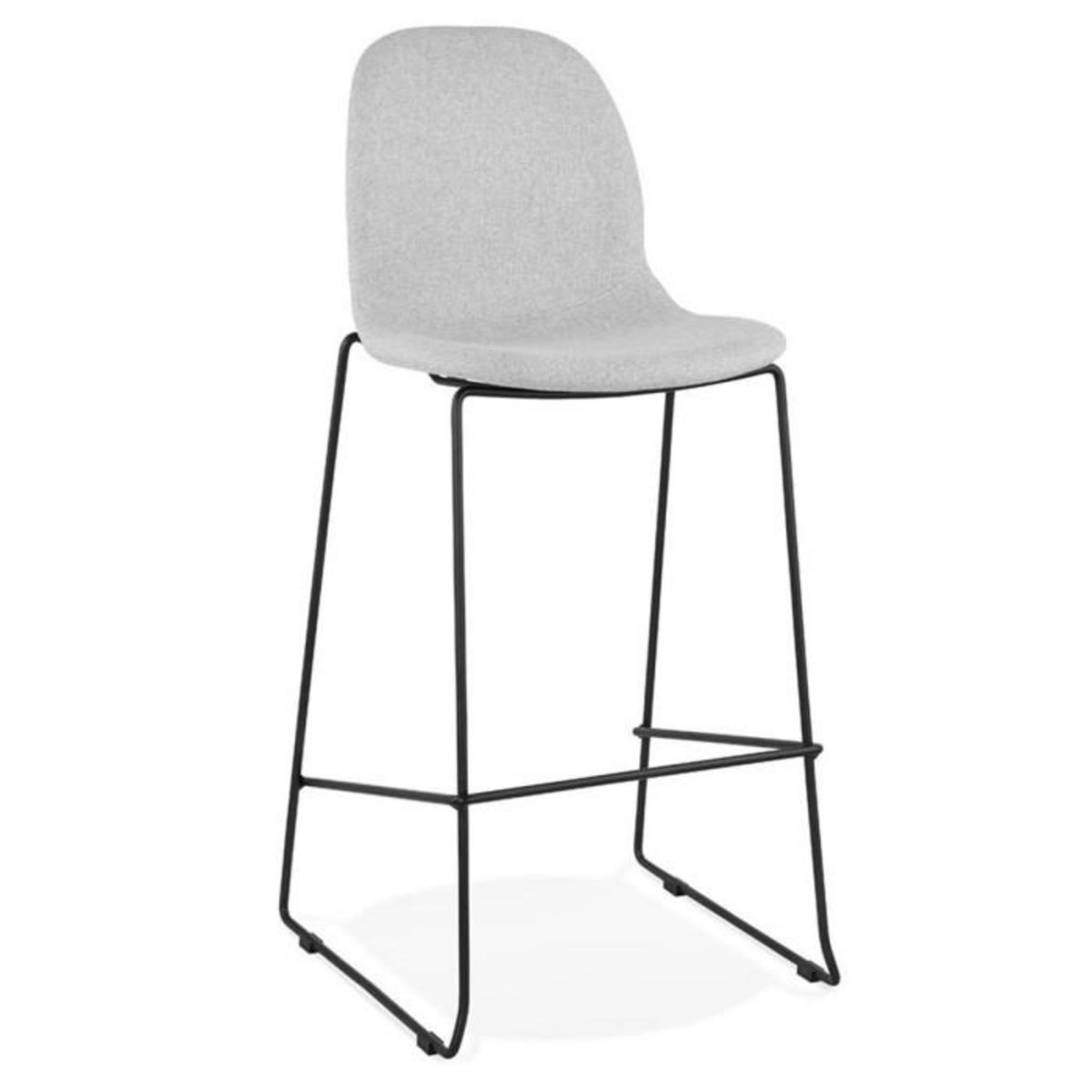 Paris Prix Tabouret de Bar Design Tissu  Molie  111cm Gris