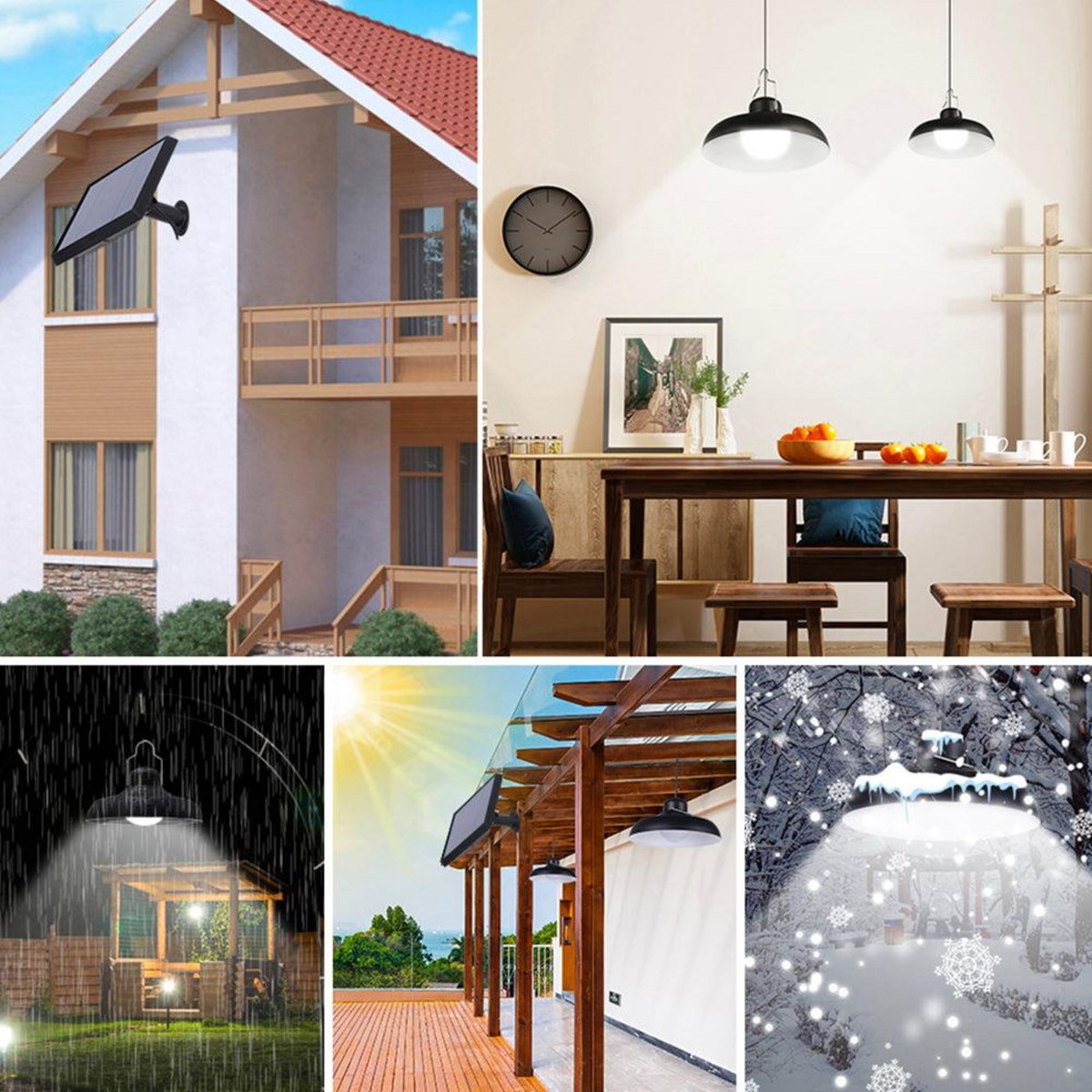 Lumisky Suspension d'extérieur nomade solaire WAREN Noir Metal D18cm