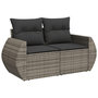 Voir la diapositive 3 : VIDAXL Salon de jardin avec coussins 7 pcs gris resine tressee