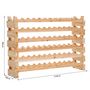 Voir la diapositive 3 : HOMCOM Étagère à bouteilles casier à vin range bouteilles horizontal 6 niveaux 72 bouteilles max. dim. 114L x 28l x 80H cm bois de pin massif