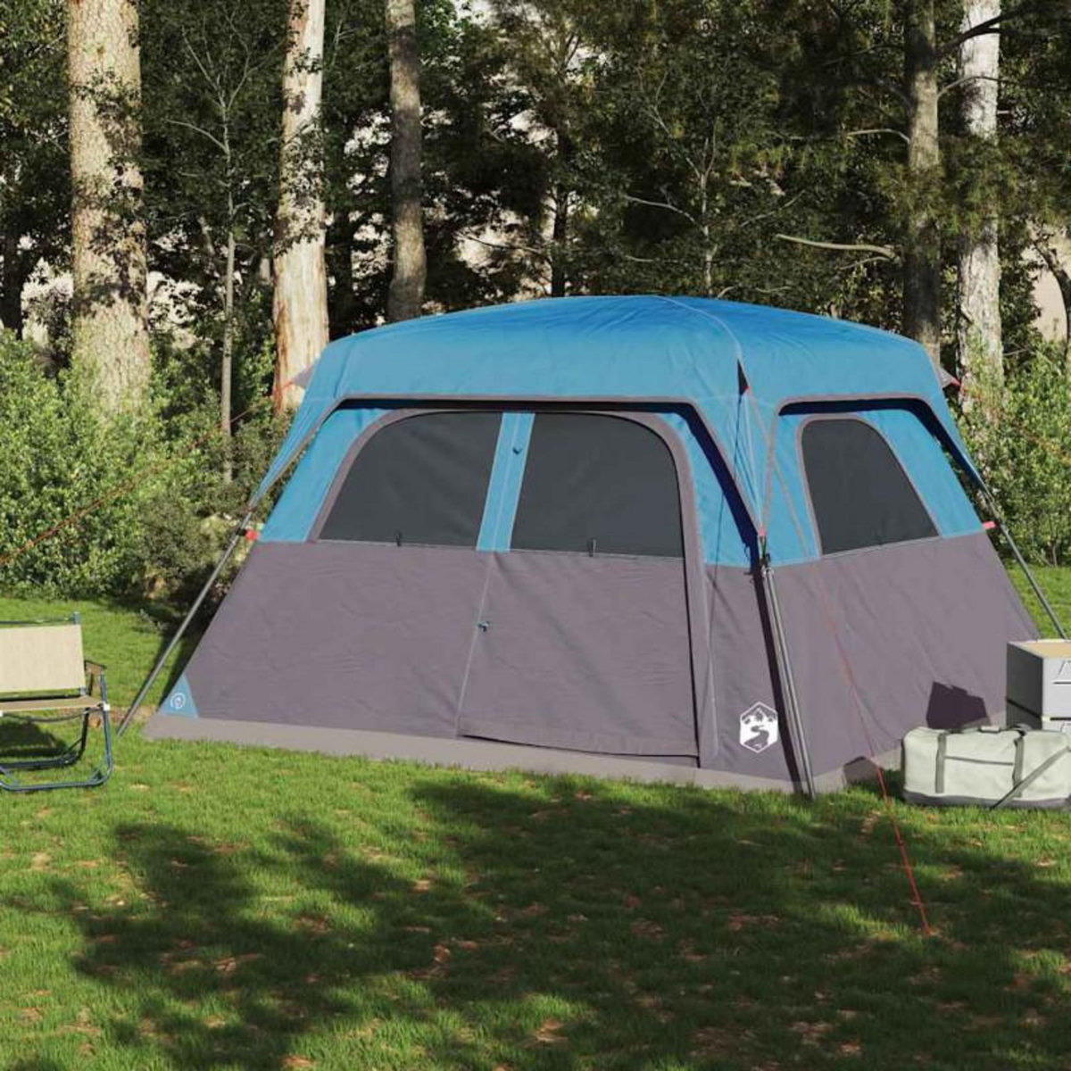 VIDAXL Tente de cabine familiale 6 personnes bleu imperméable