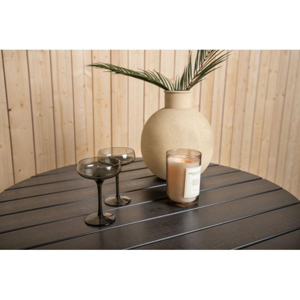 Paris Prix Table de Jardin Ronde  Break  90cm Noir