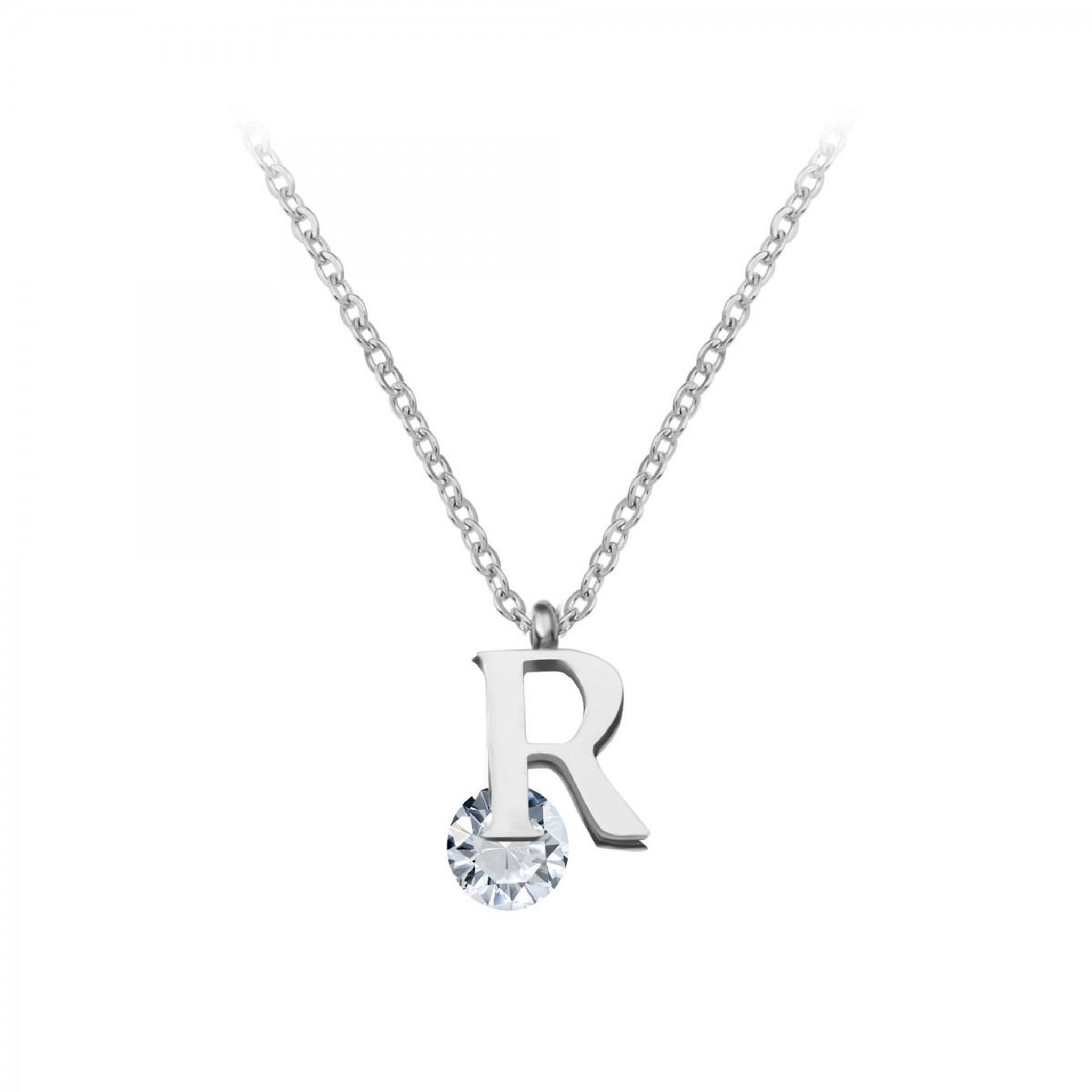 SC CRYSTAL Collier alphabet lettre R SC Crystal orné de cristaux scintillants