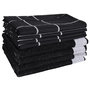 Voir la diapositive 4 : VIDAXL Ensemble de serviettes 12 pcs noir coton