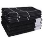 Voir la diapositive 4 : VIDAXL Ensemble de serviettes 12 pcs noir coton