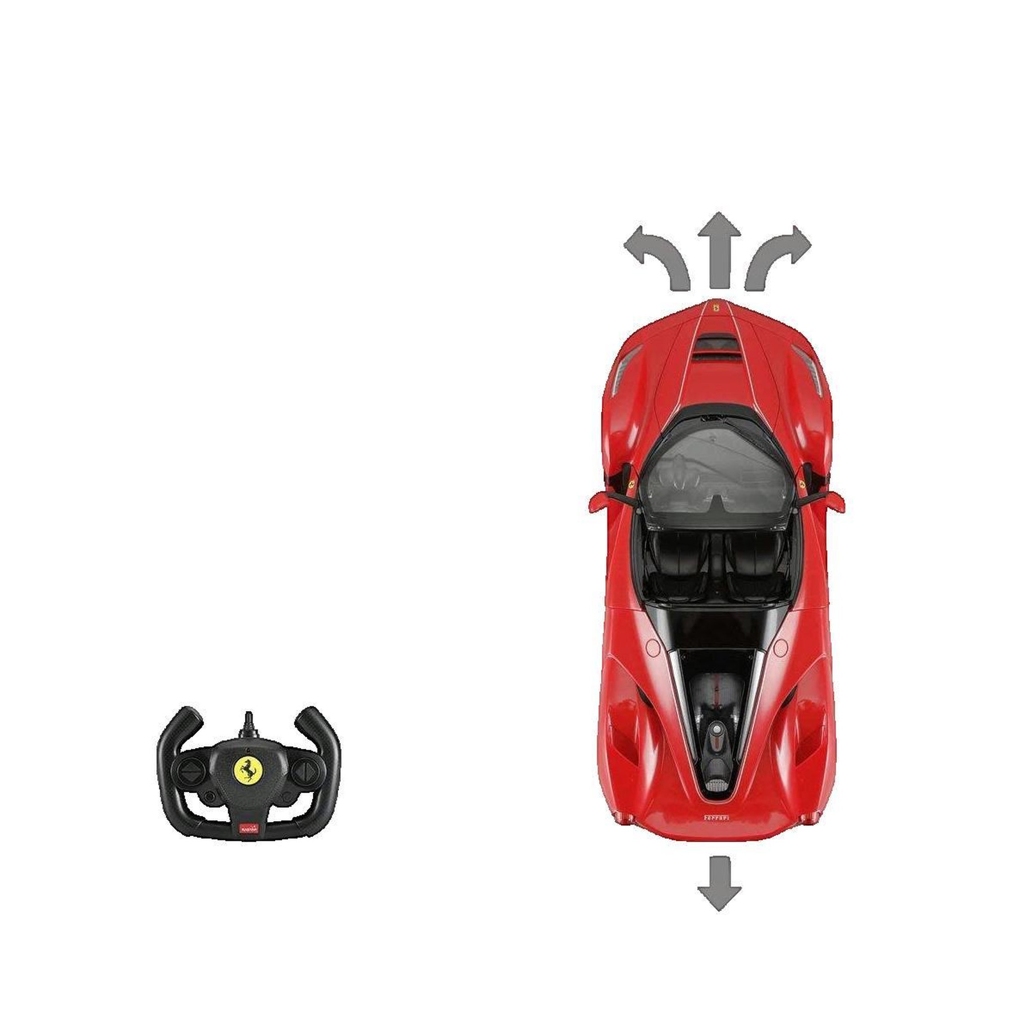 Voir la diapositive 3 : Toystate Voiture radiocommandée Rastar Ferrari LaFerrari Aperta Rouge