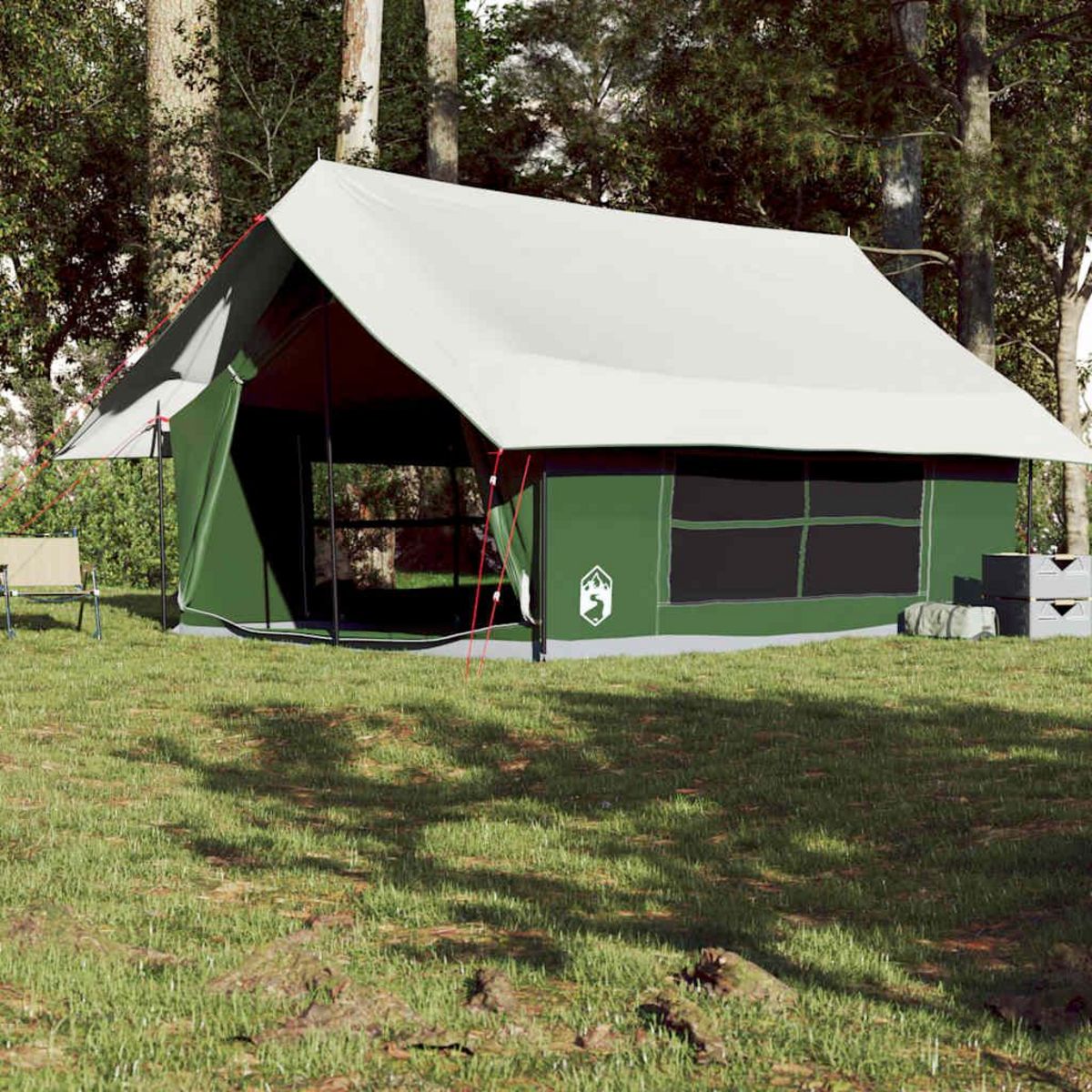 VIDAXL Tente de camping 5 personnes vert impermeable
