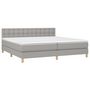 Voir la diapositive 3 : VIDAXL Sommier a lattes de lit avec matelas Gris clair 200x200cm Tissu