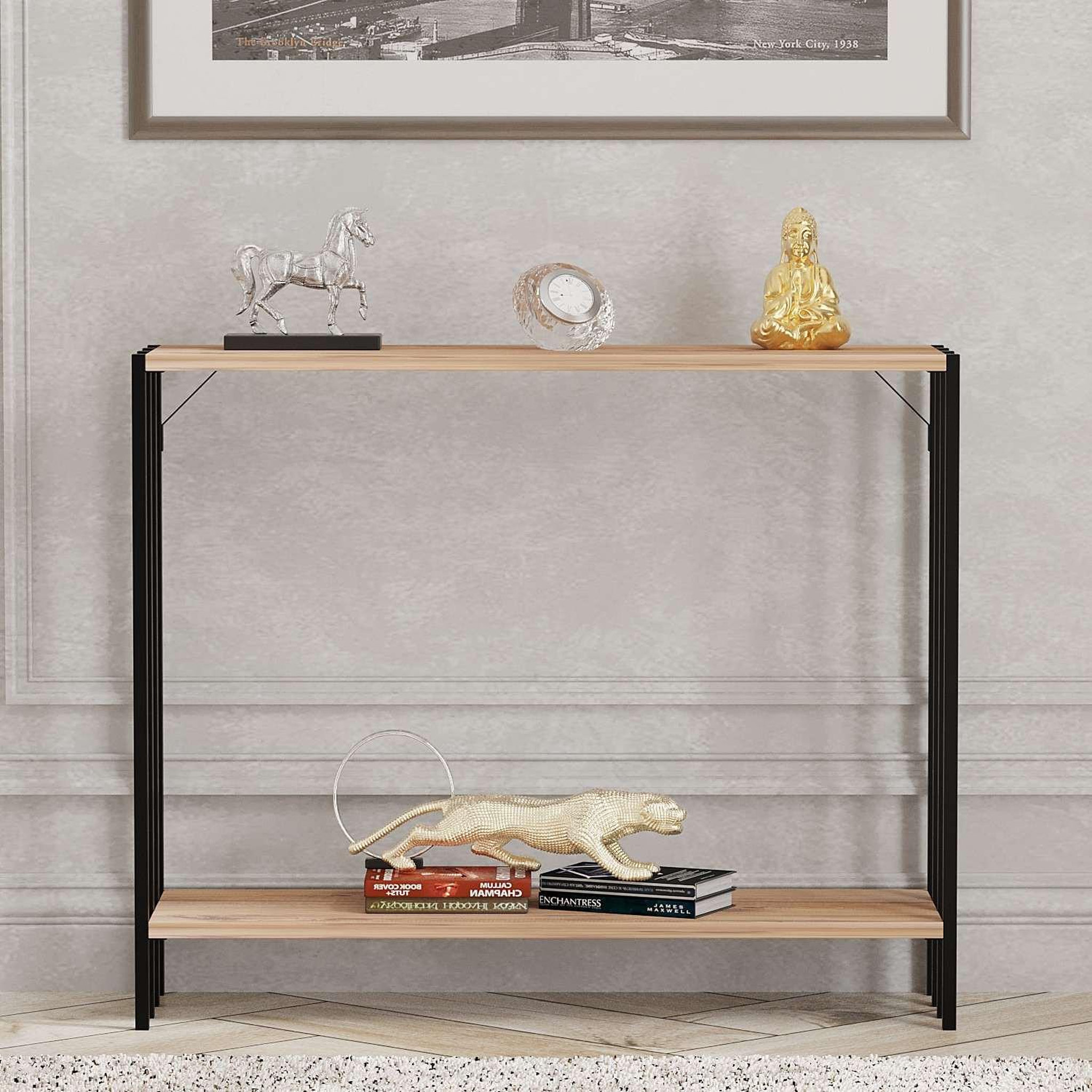 Voir la diapositive 3 : Habitat et Jardin Console en bois  verona  - 90 x 26 x 74 cm - pin noir de l'atlantique