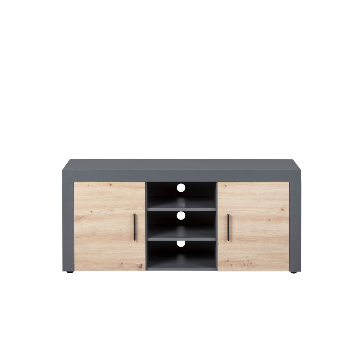 Meuble TV 2 portes 3 niches L134 cm BETO