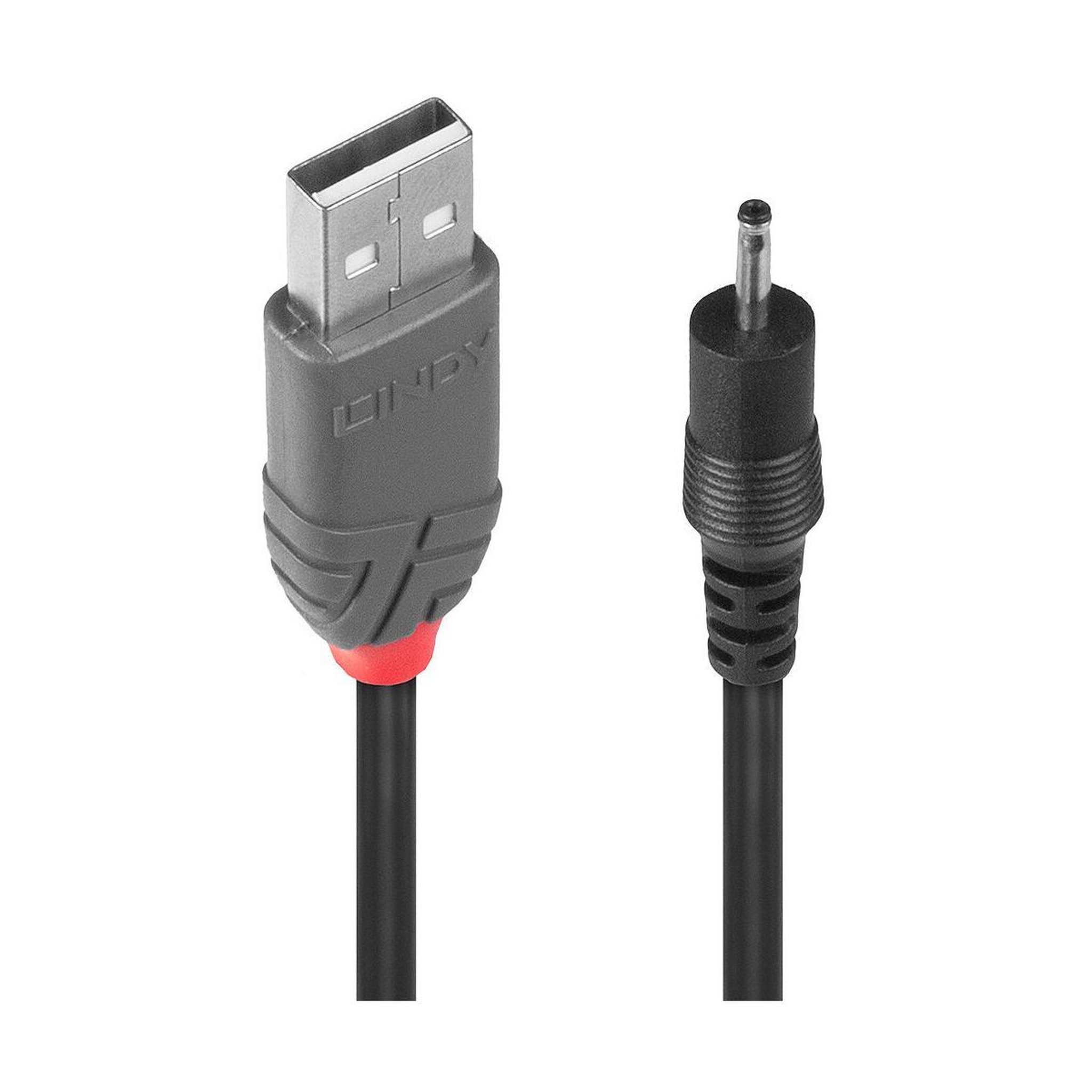LINDY Lindy 70265 câble électrique Noir 1,5 m USB A EIAJ-01 (2.5 mm, 0.7 mm)