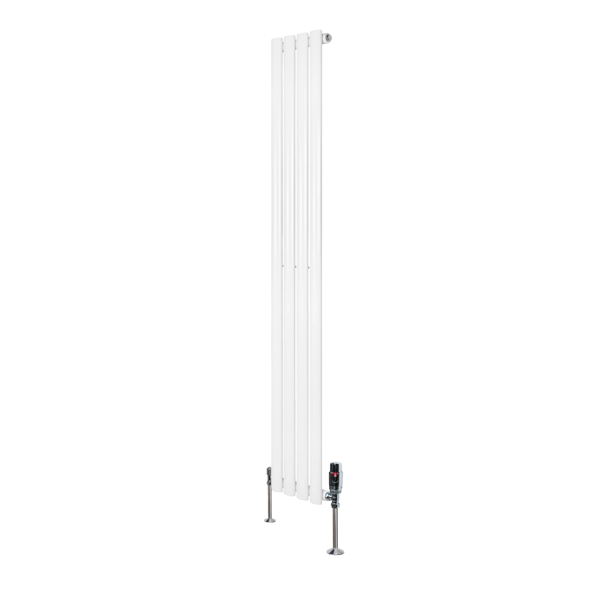 Voir la diapositive 1 : MONSTERSHOP Radiateur à colonnes ovales & vannes, 1 panneau - 1600 x 240 mm