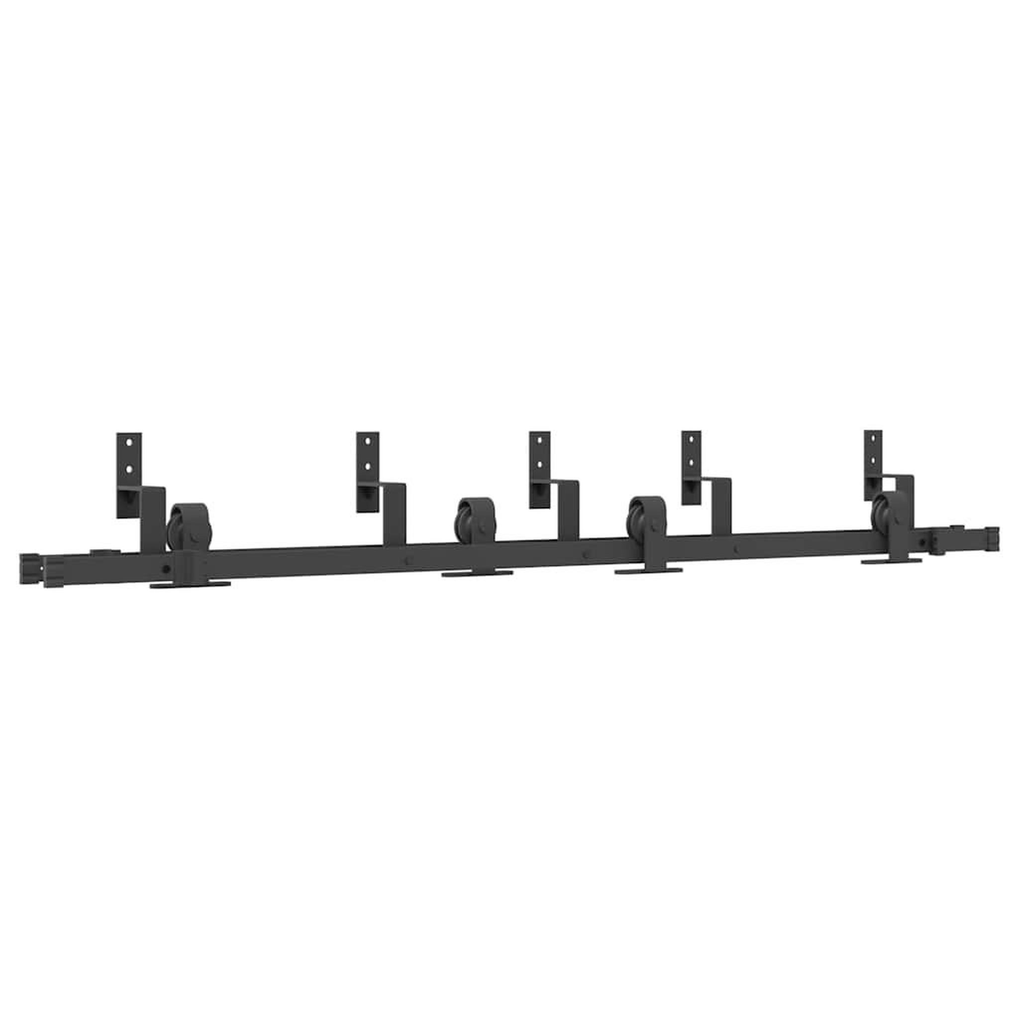 Voir la diapositive 2 : VIDAXL Kit de quincaillerie de porte coulissante 183 cm Acier Noir