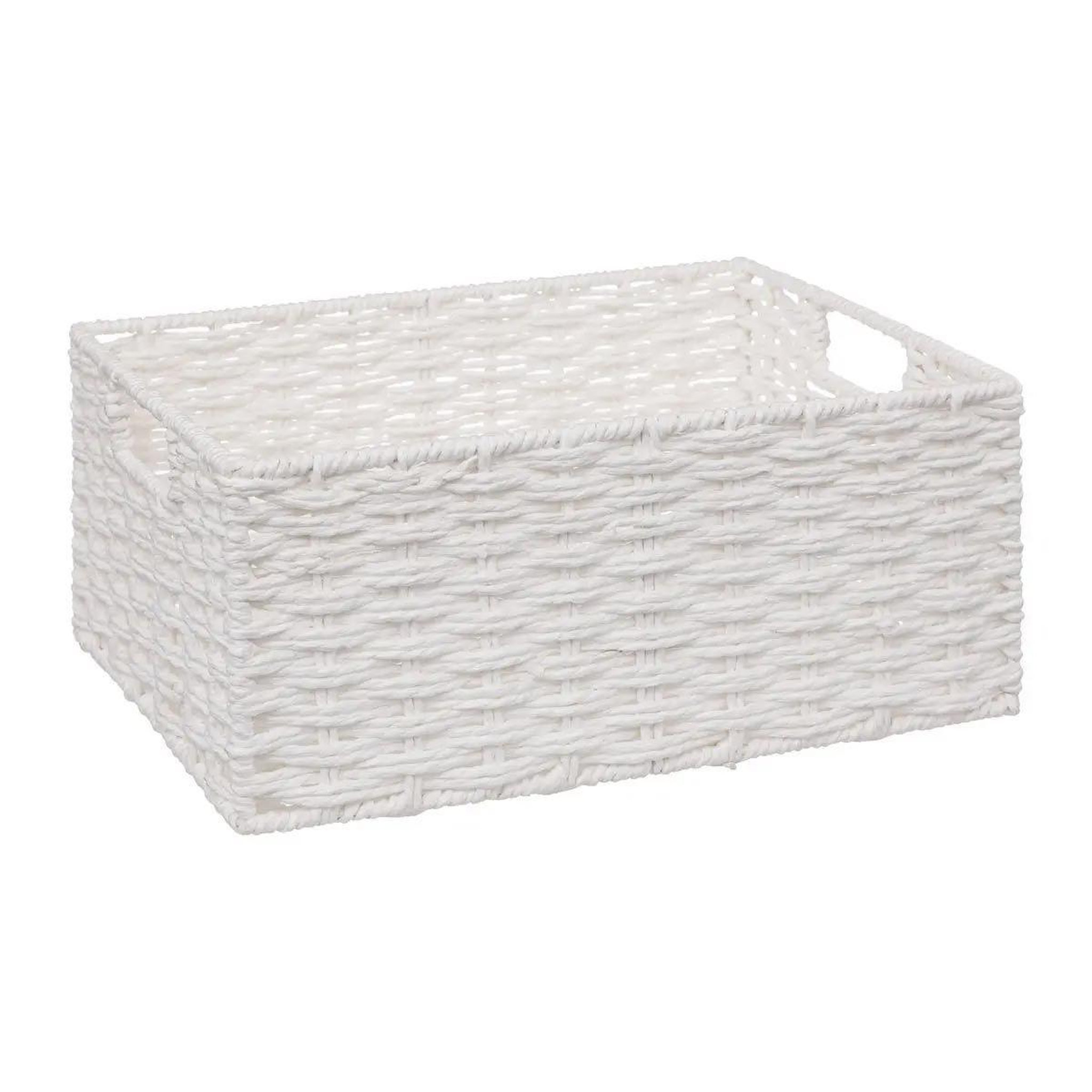 Voir la diapositive 5 : FIVE Lot de 4 Paniers de Rangement  Costa  32cm Blanc