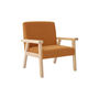 Voir la diapositive 1 : SWEEEK Fauteuil enfant en bois et velours côtelé moutarde. ISAK L 47 x P 43.5 x H 50cm