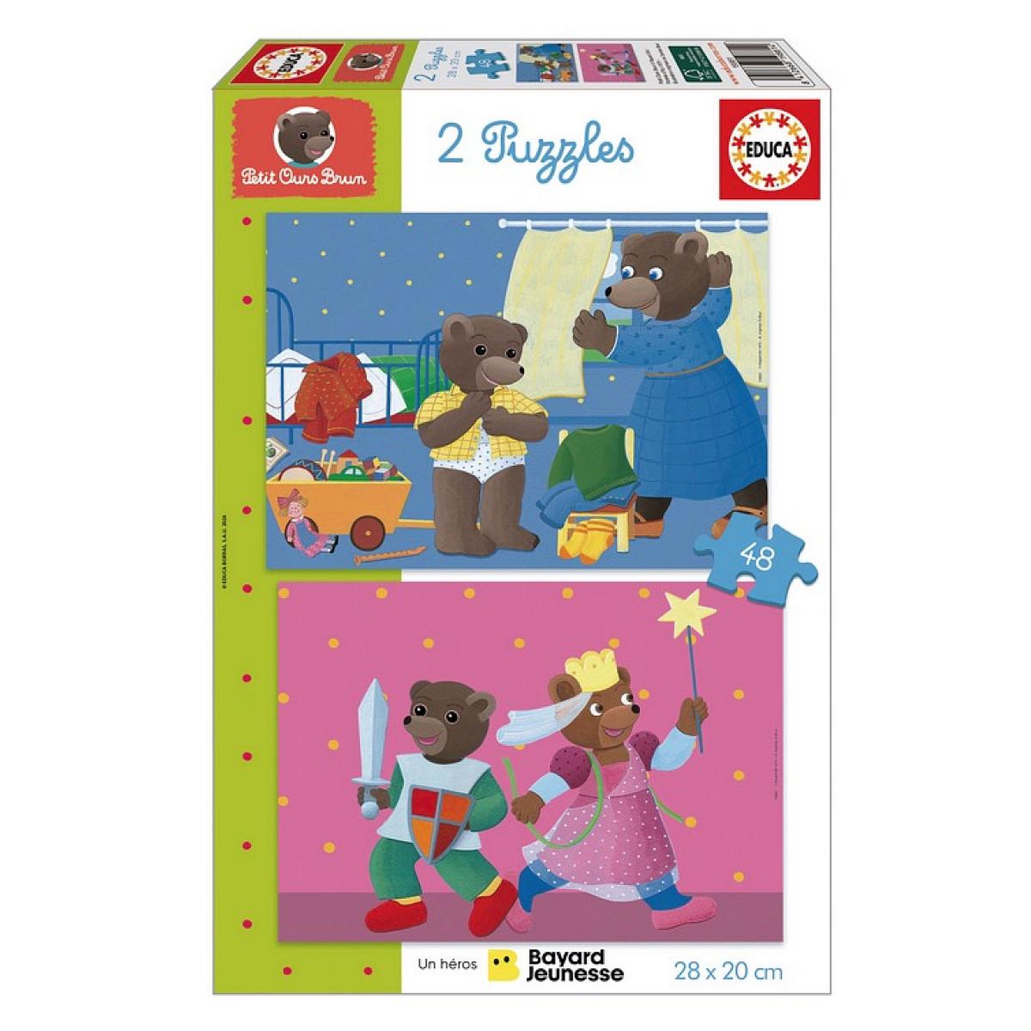 EDUCA Puzzle 2x48 pcs Petit Ours Brun