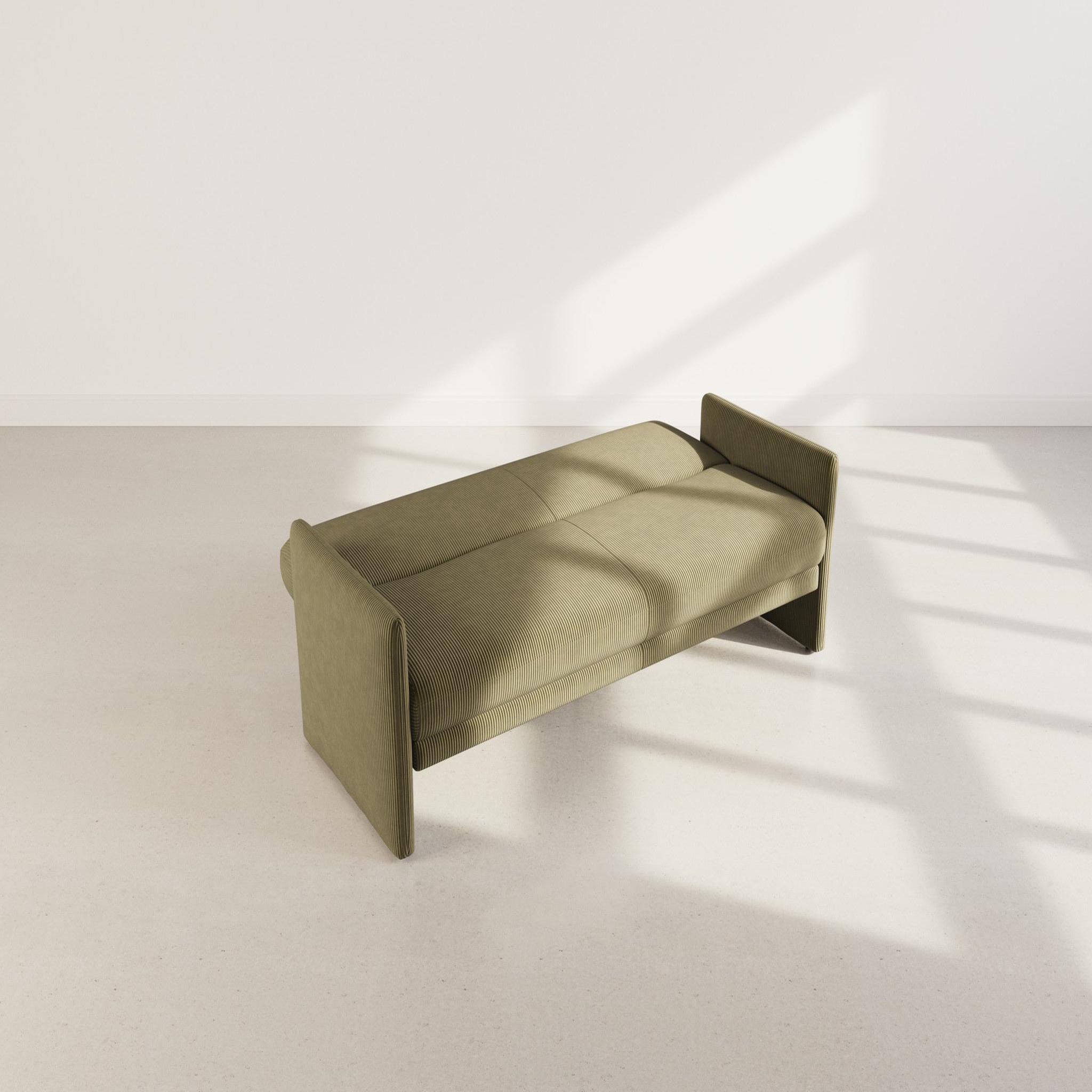 Voir la diapositive 3 : BEST MOBILIER Mathis - canapé convertible clic-clac 3 places en velours côtelé