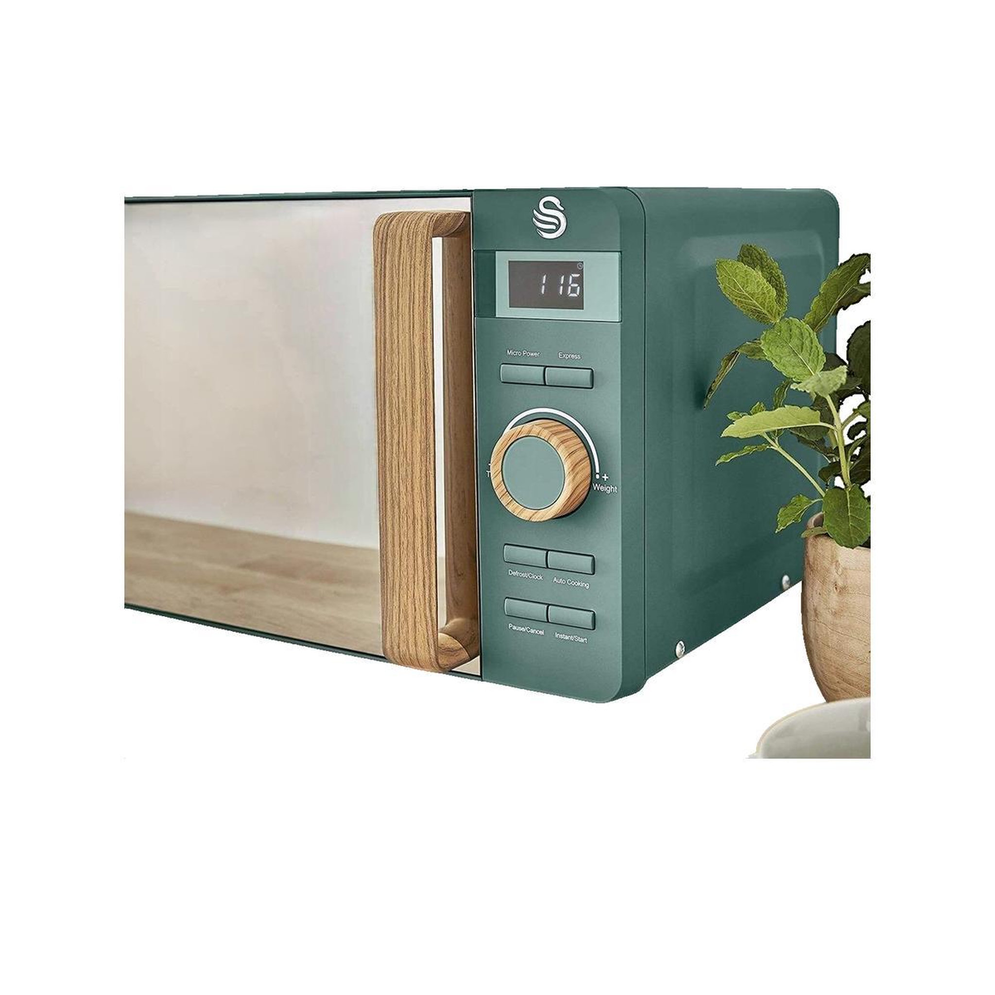 Voir la diapositive 2 : SWAN Micro-ondes Swan Nordic 800W 20L Vert