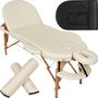 Voir la diapositive 1 : tectake Table de massage portable pliante à 3 zones confortable Largeur 70 cm et rembourrage 5 cm beige